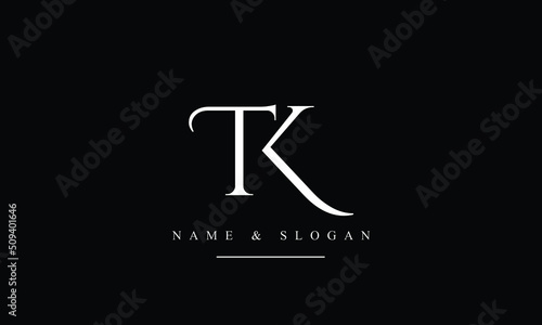 TK, KT, T, K abstract letters logo monogram