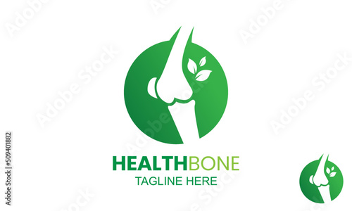 Health Bone Logo Design Template. Bone Logo Design. photo