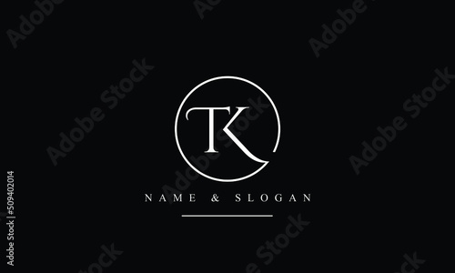 TK, KT, T, K abstract letters logo monogram
