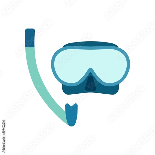 Underwater mask on a white background. Vector illustration