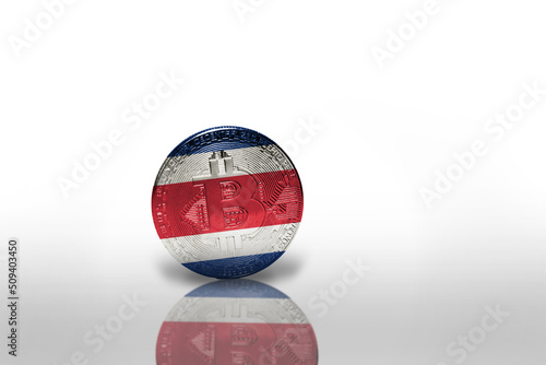 Free Download bitcoin with the national flag of costa rica on the white background. bitcoin mining concept. - GFXLoad