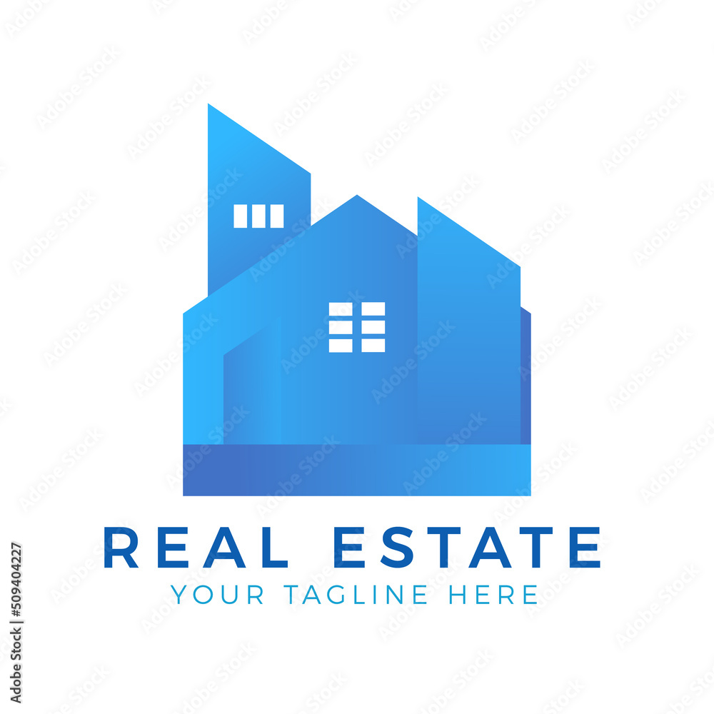 Fototapeta premium Modern real estate, Building design, home logo template