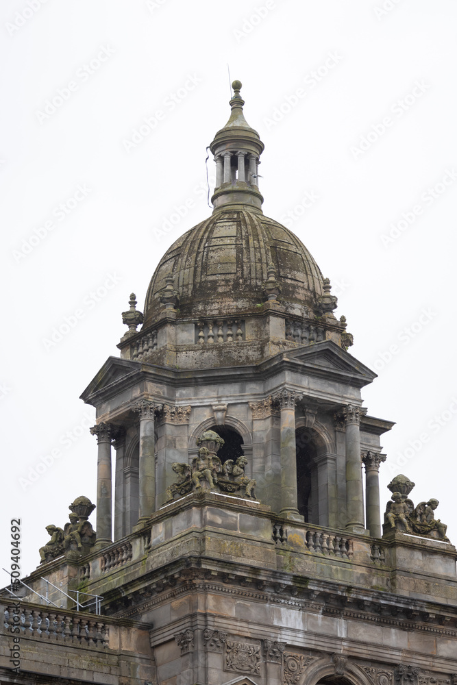 Tower on the Historic Glasgow City Chambers Tower on the Historic Glasgow City Chambers
