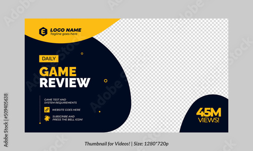 Gaming video thumbnail for streaming and game review. Game review thumbnail. Editable video thumbnail design. Editable video thumbnail Premium Vector, Stream is starting for live streams	