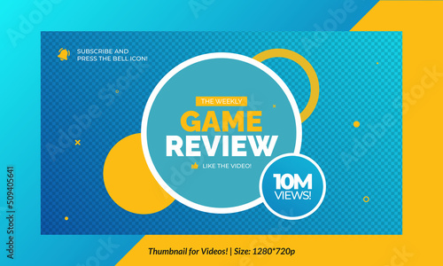 Gaming video thumbnail for streaming and game review. Game review thumbnail. Editable video thumbnail design. Editable video thumbnail Premium Vector, Stream is starting for live streams	