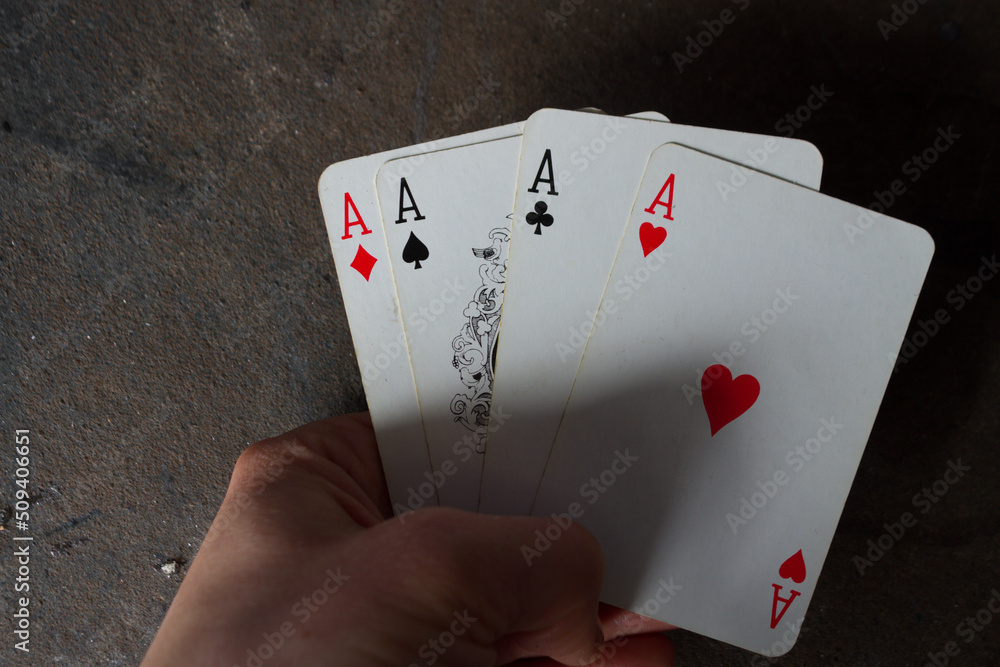 Obraz premium Playing card on the table