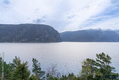 Jøsenfjorden, a side fjord next to Boknafjorden in Hjelmeland, in the middle of Ryfylke