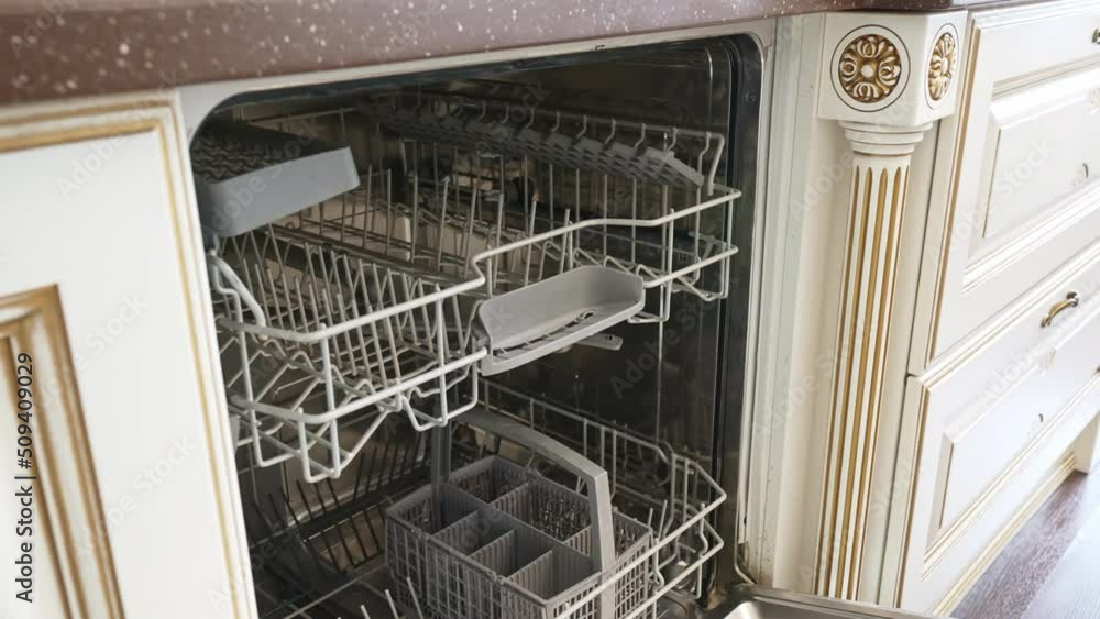 the built-in dishwasher door. home appliances the built-in dishwasher door. home appliances