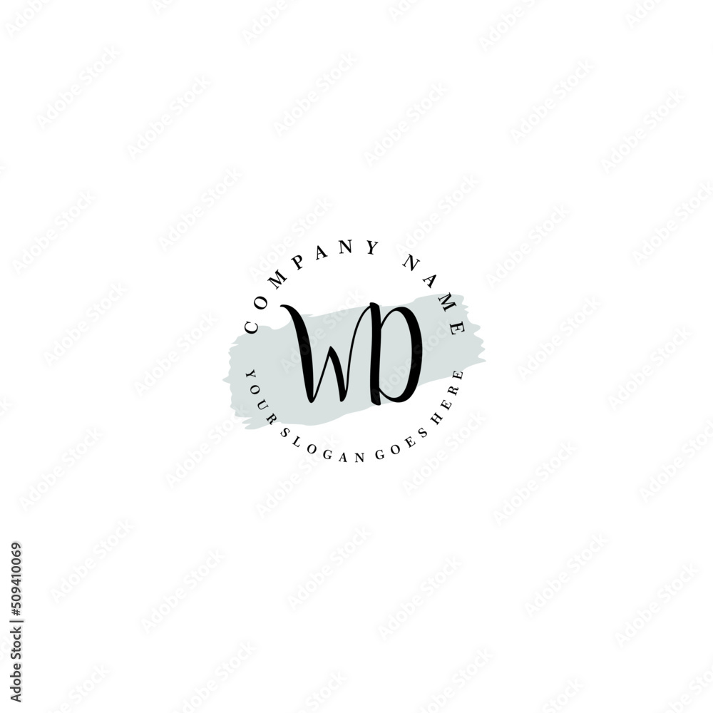 WD Beauty vector initial logo WD Beauty vector initial logo