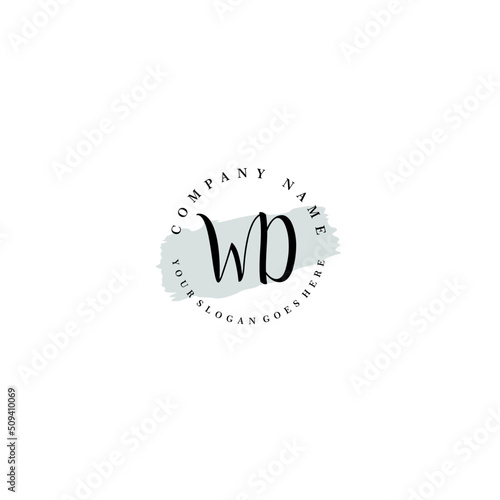 WD Beauty vector initial logo