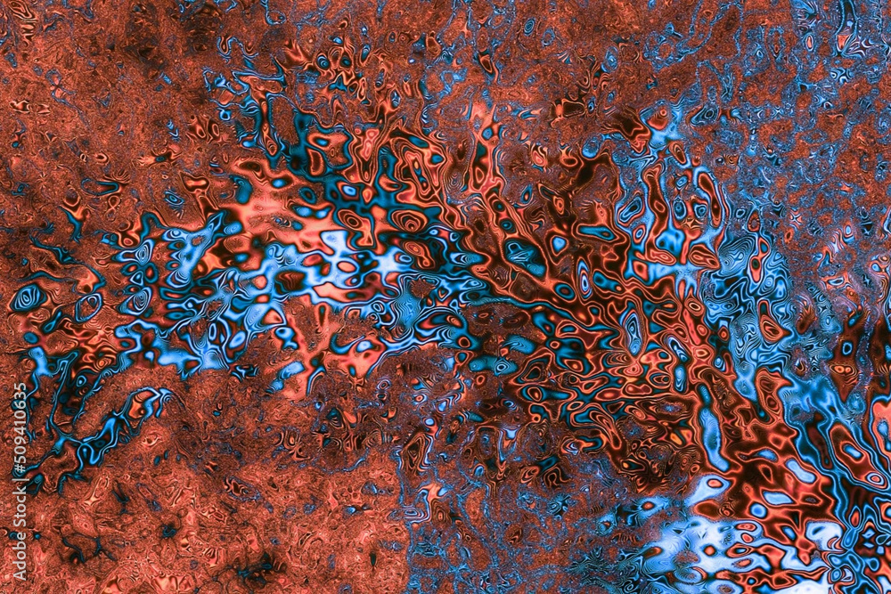Abstract Orange & Blue Psychedelic Fractal Galaxy - - a beautiful and dazzling array of liquid fractals in a mesmerizing scene. Abstract Orange & Blue Psychedelic Fractal Galaxy - - a beautiful and dazzling array of liquid fractals in a mesmerizing scene.