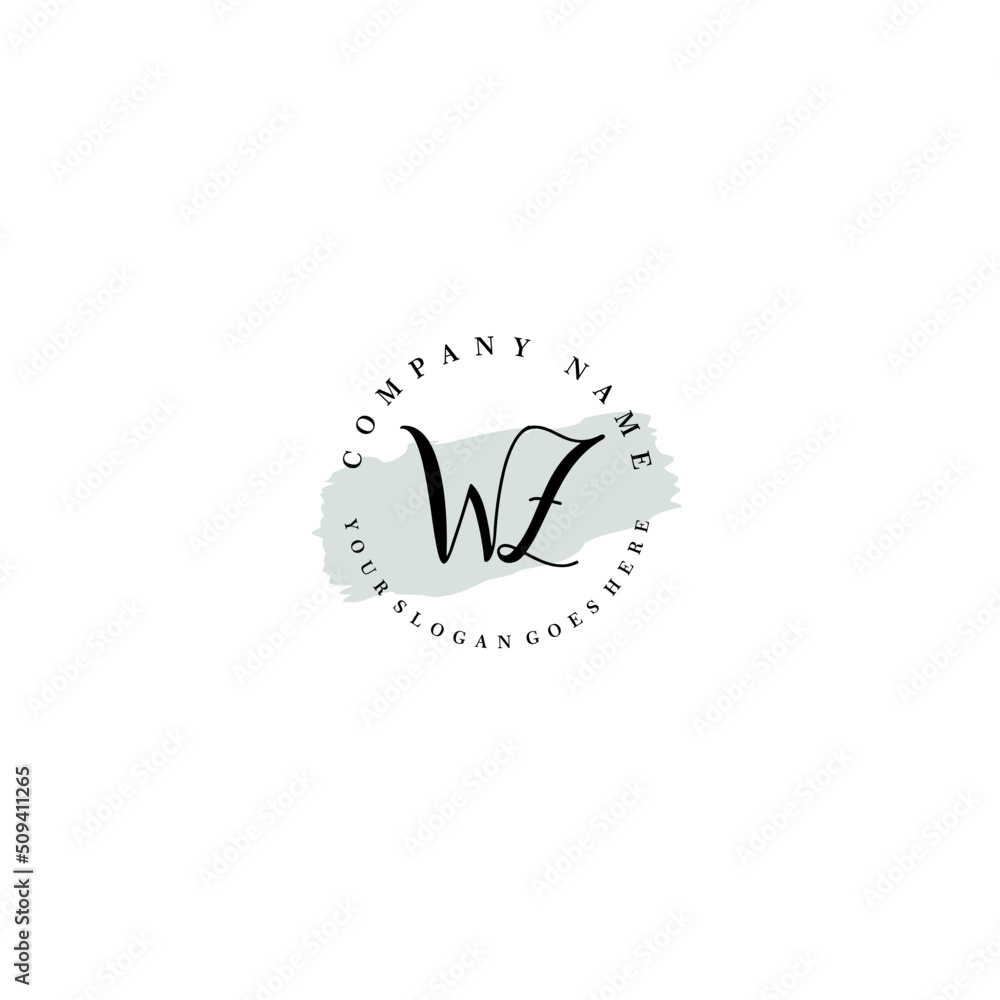 WZ Beauty vector initial logo WZ Beauty vector initial logo