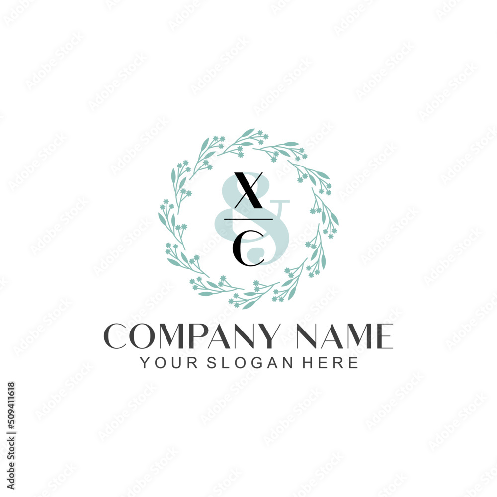 XC Beauty vector initial logo