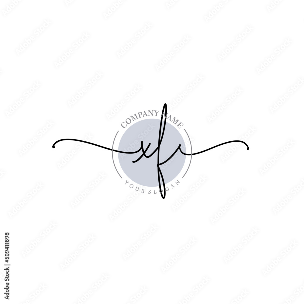 XF signature logo template vector XF signature logo template vector