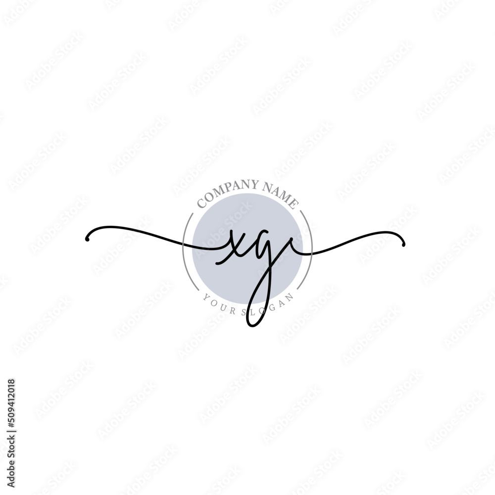 XG signature logo template vector XG signature logo template vector