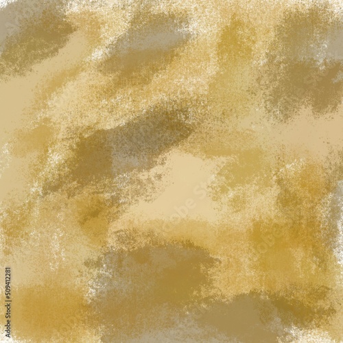 Abstract watercolor textured background ochre in several shades.