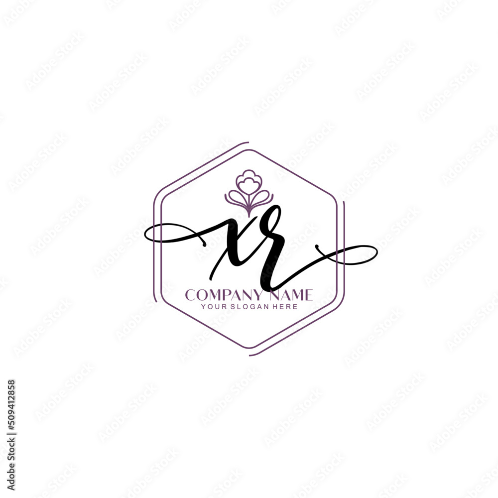 XR signature logo template vector XR signature logo template vector