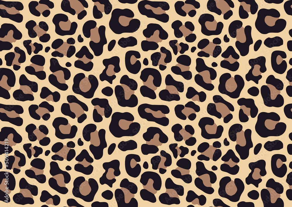 lettelse Ingen eksplicit Leopard print seamless pattern, animal skin patches, trendy texture for  clothing print, fabric. Stock Vector | Adobe Stock
