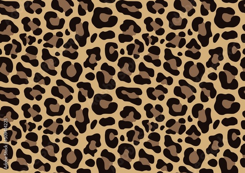 Leopard print, yagura texture vector seamless pattern, trendy design. Disguise.
