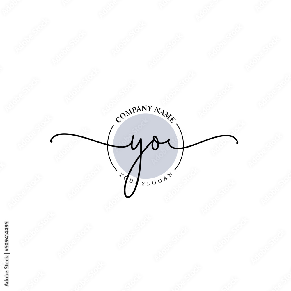 Obraz premium YO signature logo template vector
