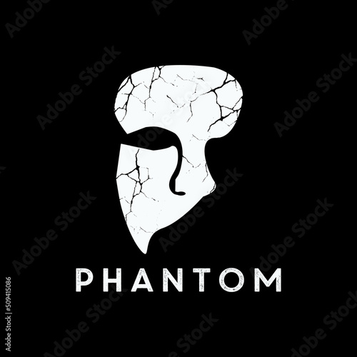 Phantom, Custom Bowstrings, mask, opera, theatre, theater, horror, mystery, logo icon illustration inspiration. photo