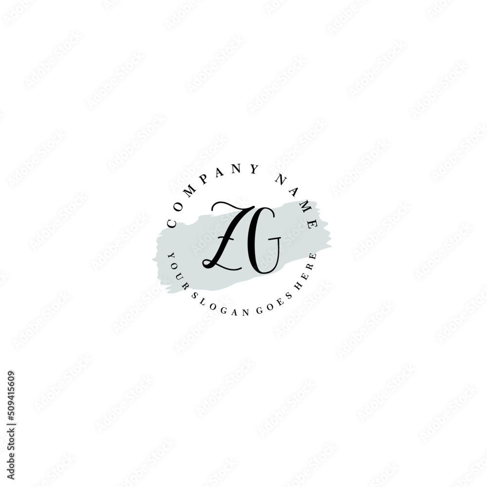 ZG Beauty vector initial logo ZG Beauty vector initial logo