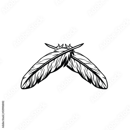 wings on white background