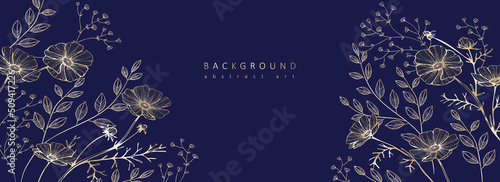Foto Abstract floral art background