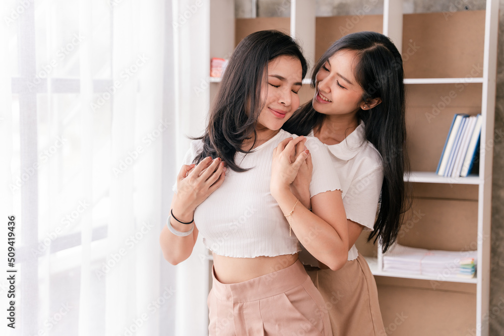 LGBT lesbian couple, love concept, happy time LGBT lesbian couple, love concept, happy time