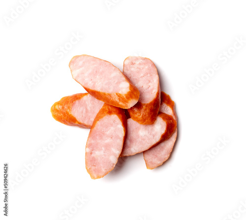 Smoked sausage isolated