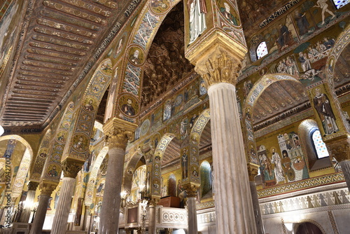 Mosaïques de la chapelle palatine à Palerme. Sicile