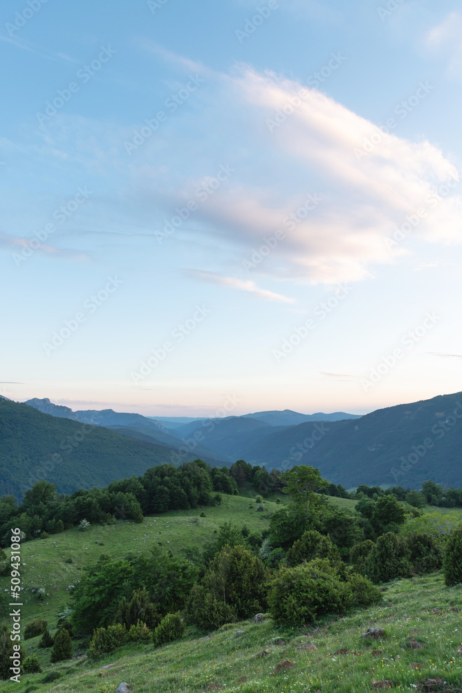 Sunset at the top of Belagua. Navarrese Pyrenees Sunset at the top of Belagua. Navarrese Pyrenees