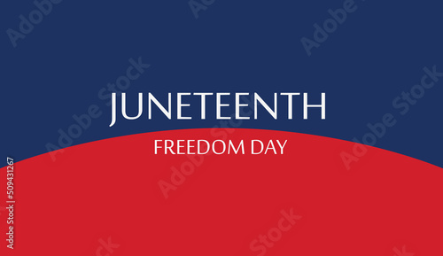 Juneteenth Color. Since 1865. Design of Banner. Black history month. Vector.