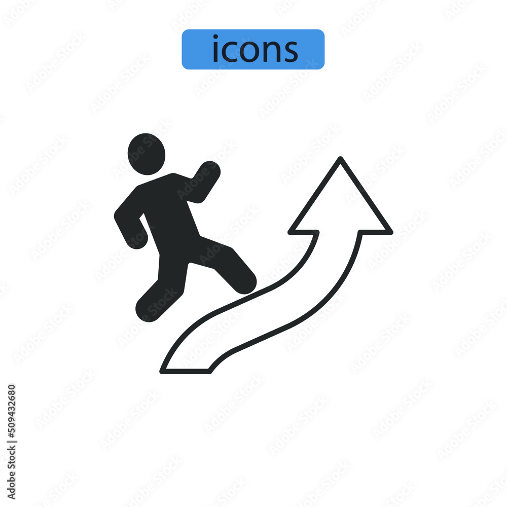 flow icons  symbol vector elements for infographic web