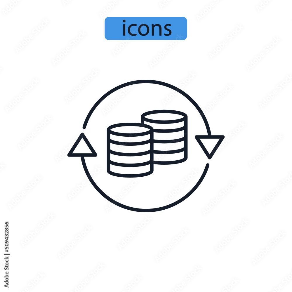 value stream icons symbol vector elements for infographic web value stream icons symbol vector elements for infographic web