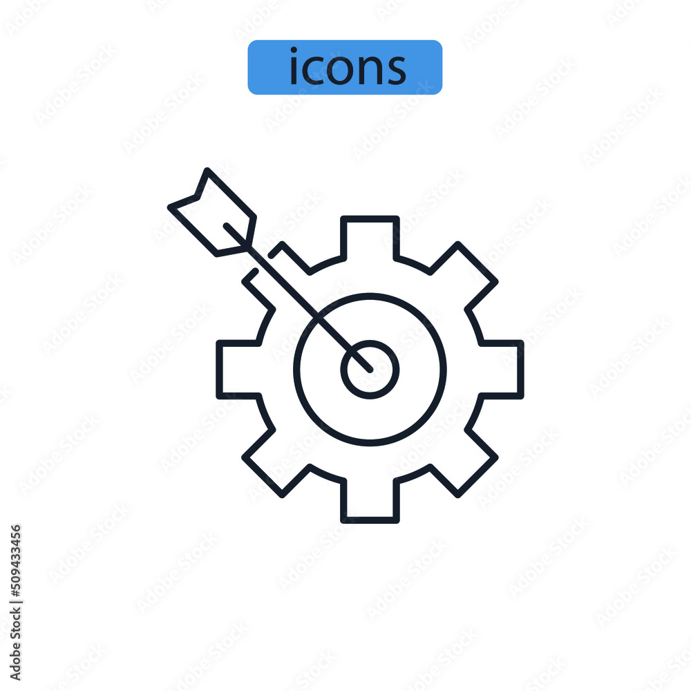 goal icons symbol vector elements for infographic web goal icons symbol vector elements for infographic web