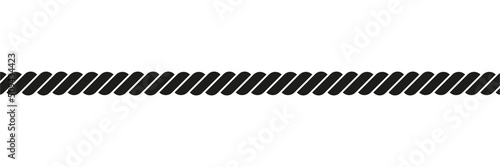 Rope symbol. Wire sign. Vector isolated on white.	