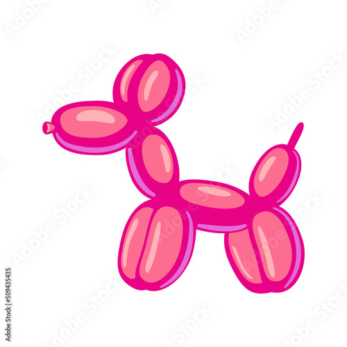 Pink Balloon in the shape of a dog