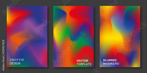 Modern Covers Template Design. Set of Trendy Abstract Gradient shapes for Presentation. Abstract rainbow background. Templates collection for brochures, posters, banners, flyers and cards. Vector
