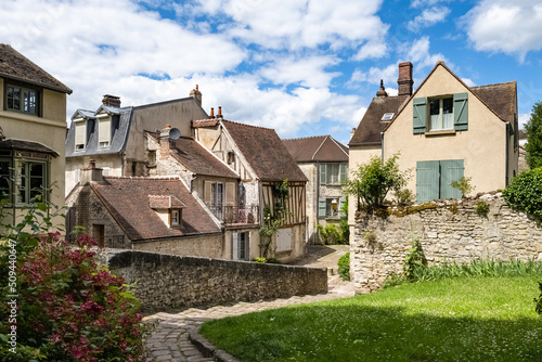 Senlis, medieval city in France, typical houses on the ramparts
 photo