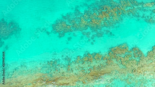 Slika na platnu 2021:CABO PULMO BCS MEXICO.Top View Of Coral Reefs