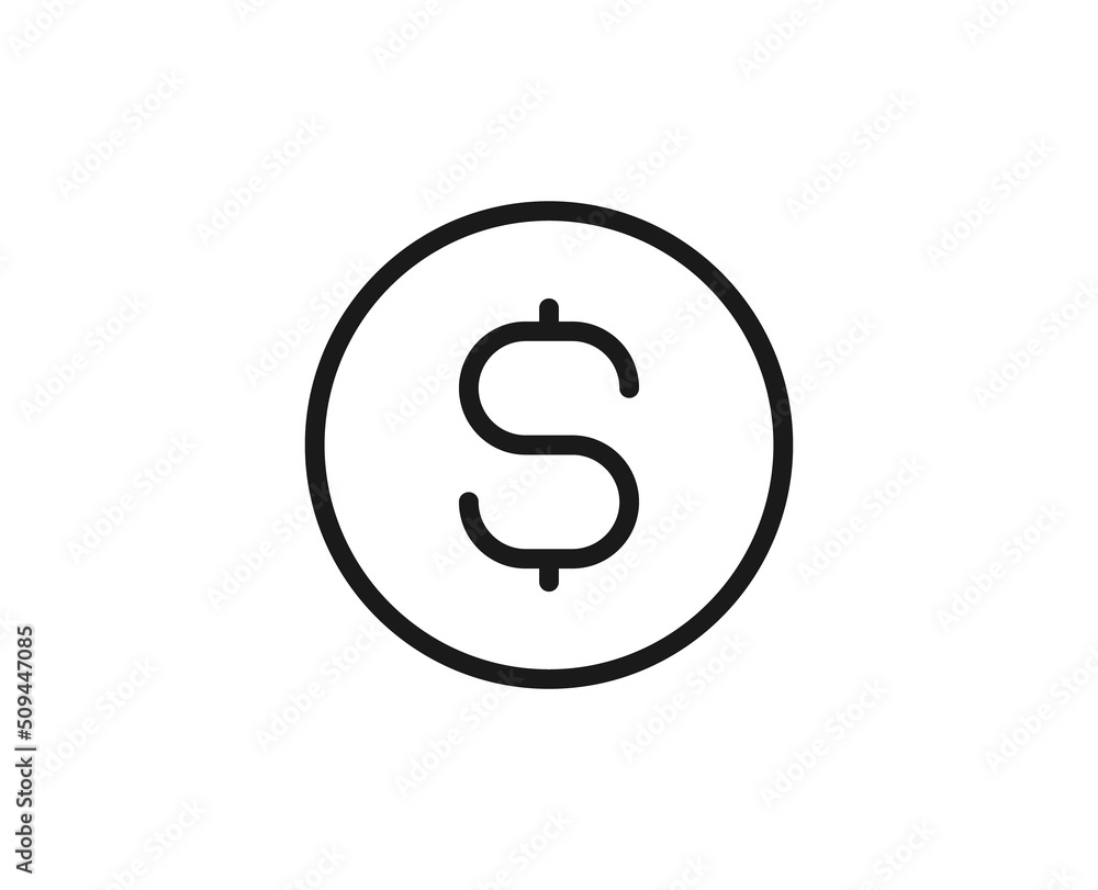 Black line icon on white background Black line icon on white background