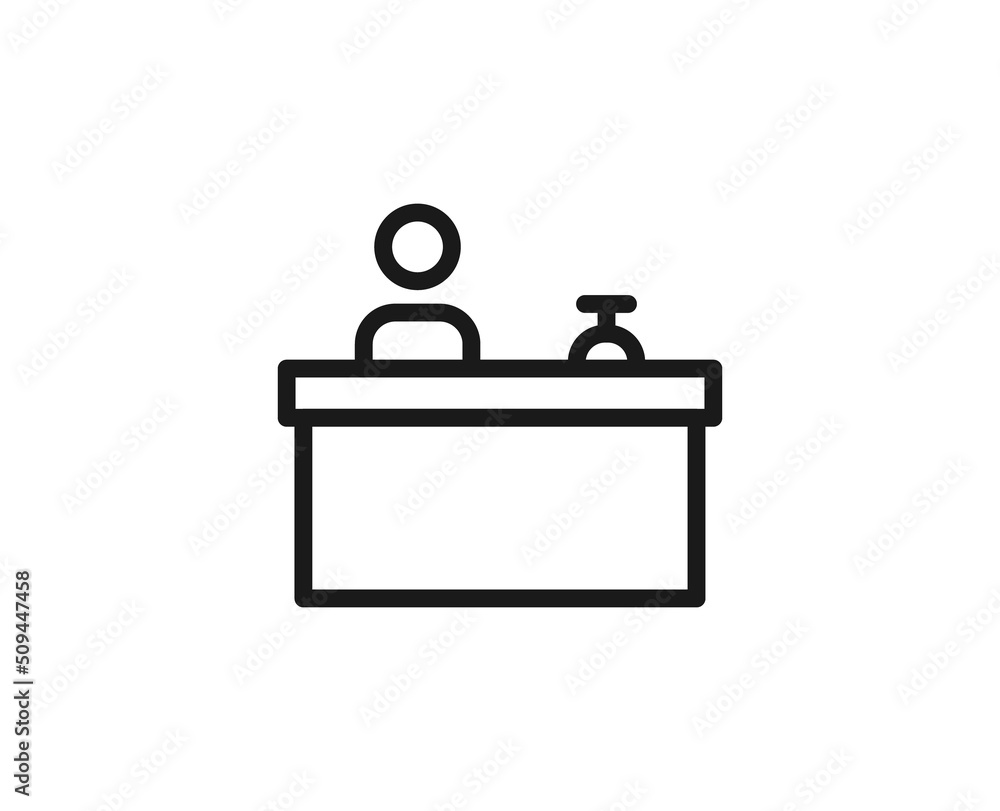 Constraction line icon on white background Constraction line icon on white background