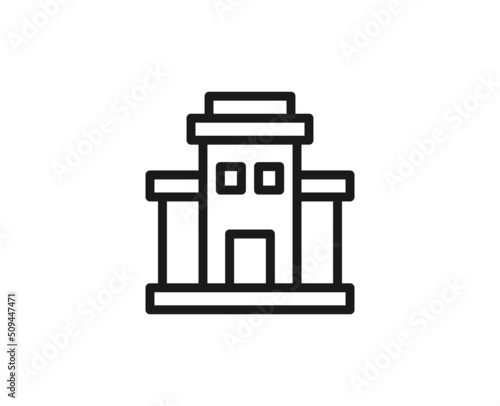 Constraction line icon on white background