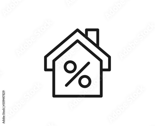 Constraction line icon on white background