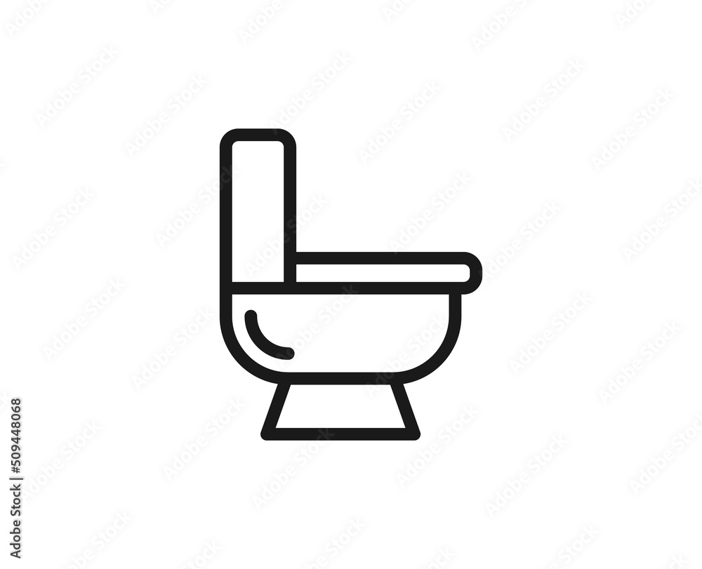 Toilet premium line icon. Simple high quality pictogram. Modern outline style icons. Stroke vector illustration on a white background. Toilet premium line icon. Simple high quality pictogram. Modern outline style icons. Stroke vector illustration on a white background.