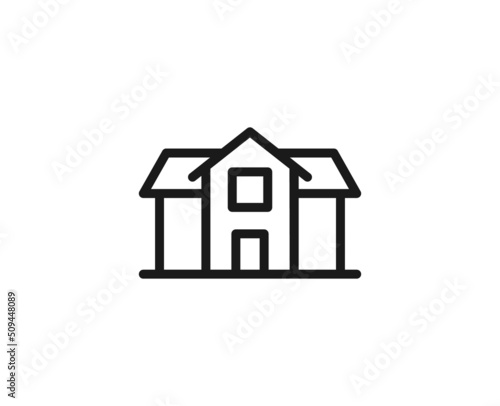 Constraction line icon on white background