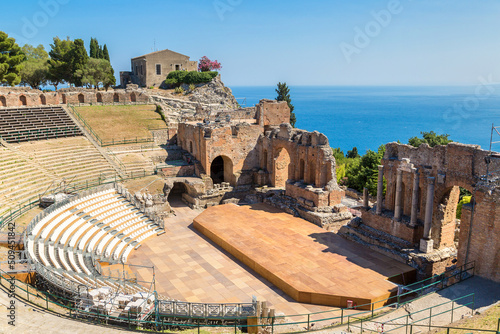 Ancient Greek theater in Taormina, Sicily