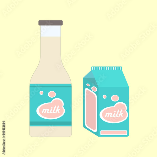World milk day. Milk package design paired, pasteurized, UHT, sterilized, Refurbished to improve immunity in a healthy body. Concept for product of milk. Vector best premium illustration.
