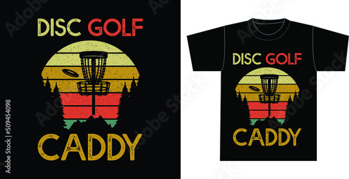 Funny Vintage Disc Golf Retro T-Shirt Design 